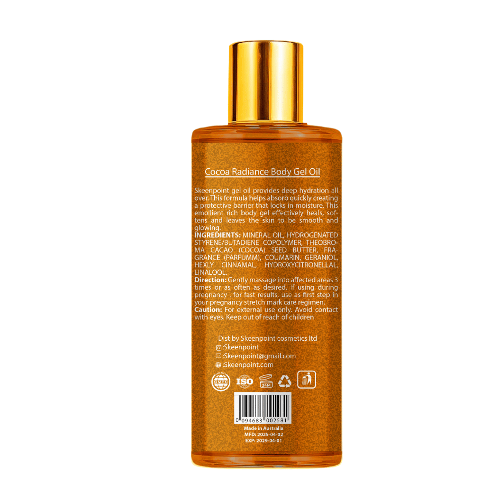 Cocoa Radiance Body Gel Oil – Deep Moisturizing Glow Formula